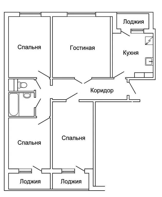 Планировки советских квартир 3 комнаты Москва, 4-х комнатная квартира, ул. Плещеева д.14а, 10900000 руб.