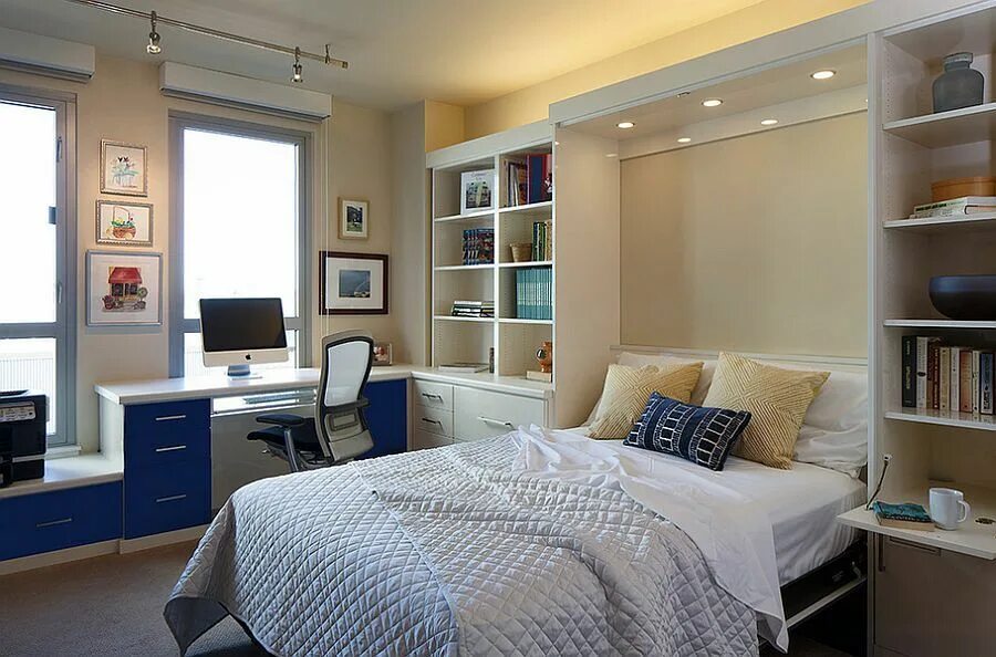 Планировки спальни с рабочей зоной 25 Versatile Home Offices That Double as Gorgeous Guest Rooms Home office guest 