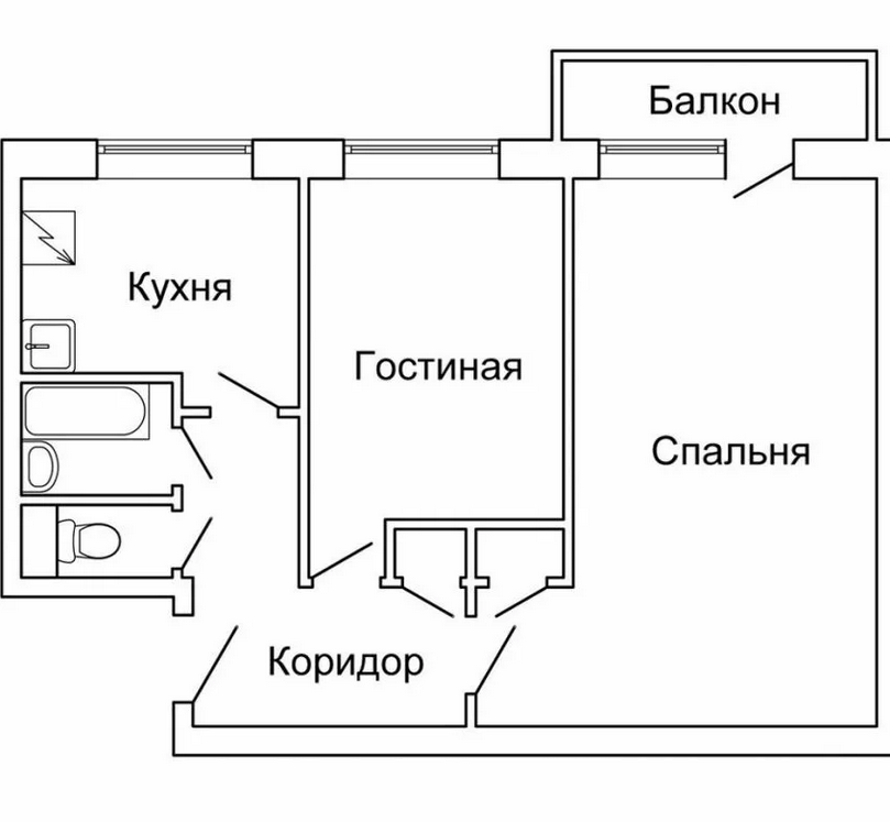 Планировки старых 2 комнатных квартир Купить 2-комнатную квартиру, 45.3 м² по адресу Москва, Путевой проезд, 34, 4 эта