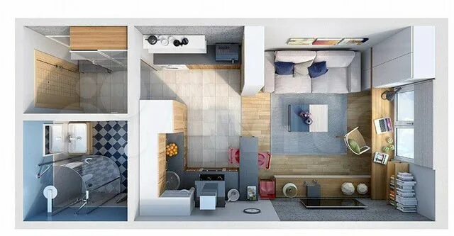 Планировки студий 23 кв м фото Студия, 24.6 м², 1/3 эт. на продажу в Новороссийске Купить квартиру Авито