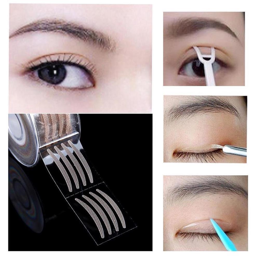 Пластыри для макияжа глаз Women Cosmetic Make Up Reel Type Breathable Eyelid Sticker купить недорого - выг