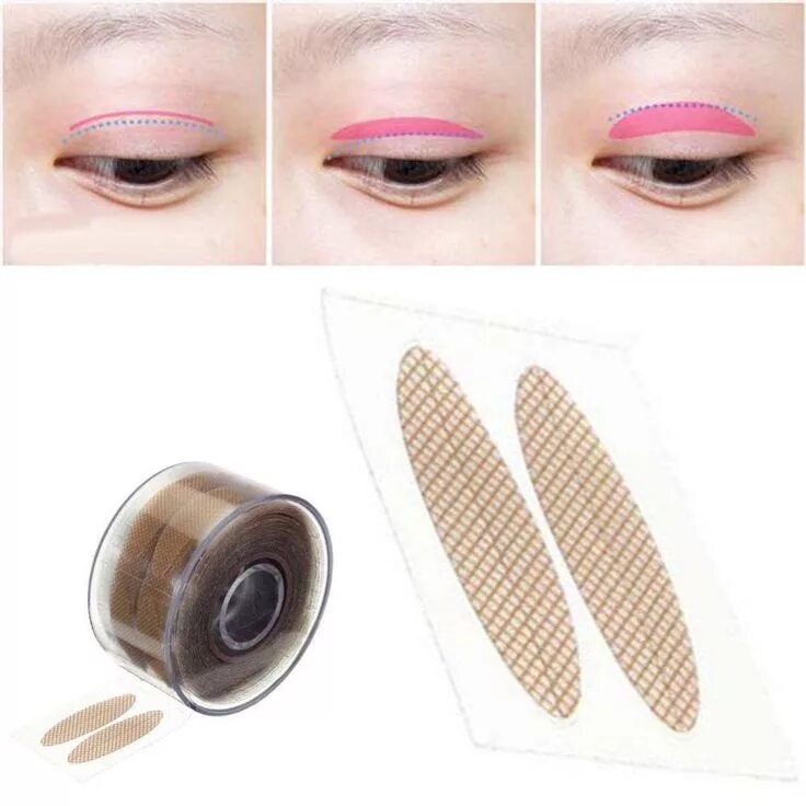Пластыри для макияжа глаз 600pcs Double Eyelid Paste Makeup Beauty Tool Adhensive Sticky Excellent Quality