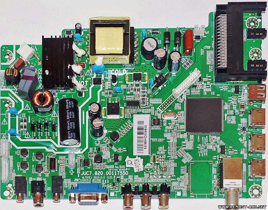 Плата телевизора фото Прошивка DEXP H28B7100C Шасси (Main Board): JUC7.820.00117550