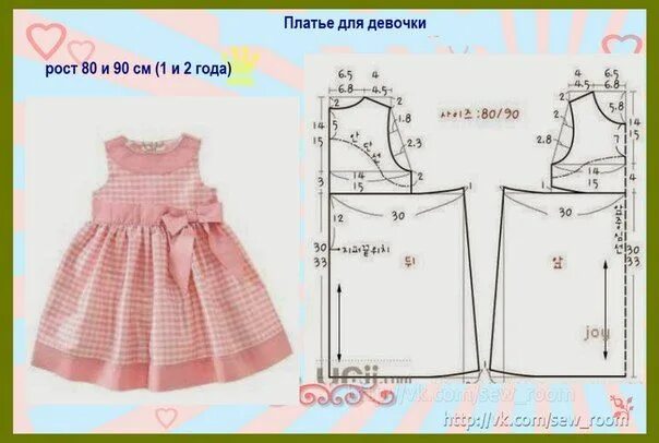 Платье 1 2 года выкройка Пин на доске Викройки