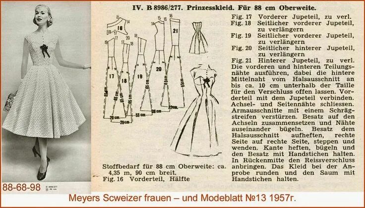 Платье 50 х годов выкройка Лебединая песня реконструктора: Мода 1950-60 годов.Часть 3: КРОЙ из журналов 50-