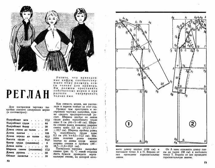 Платье 50 реглан выкройка блузка реглан выкройка - Поиск в Google Выкройки, Шитье, Картинки