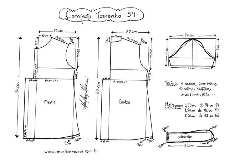 Платье 52 размер выкройки длинные Esquema de modelagem de Camisão tamanho 54. T shirt sewing pattern, Baby clothes