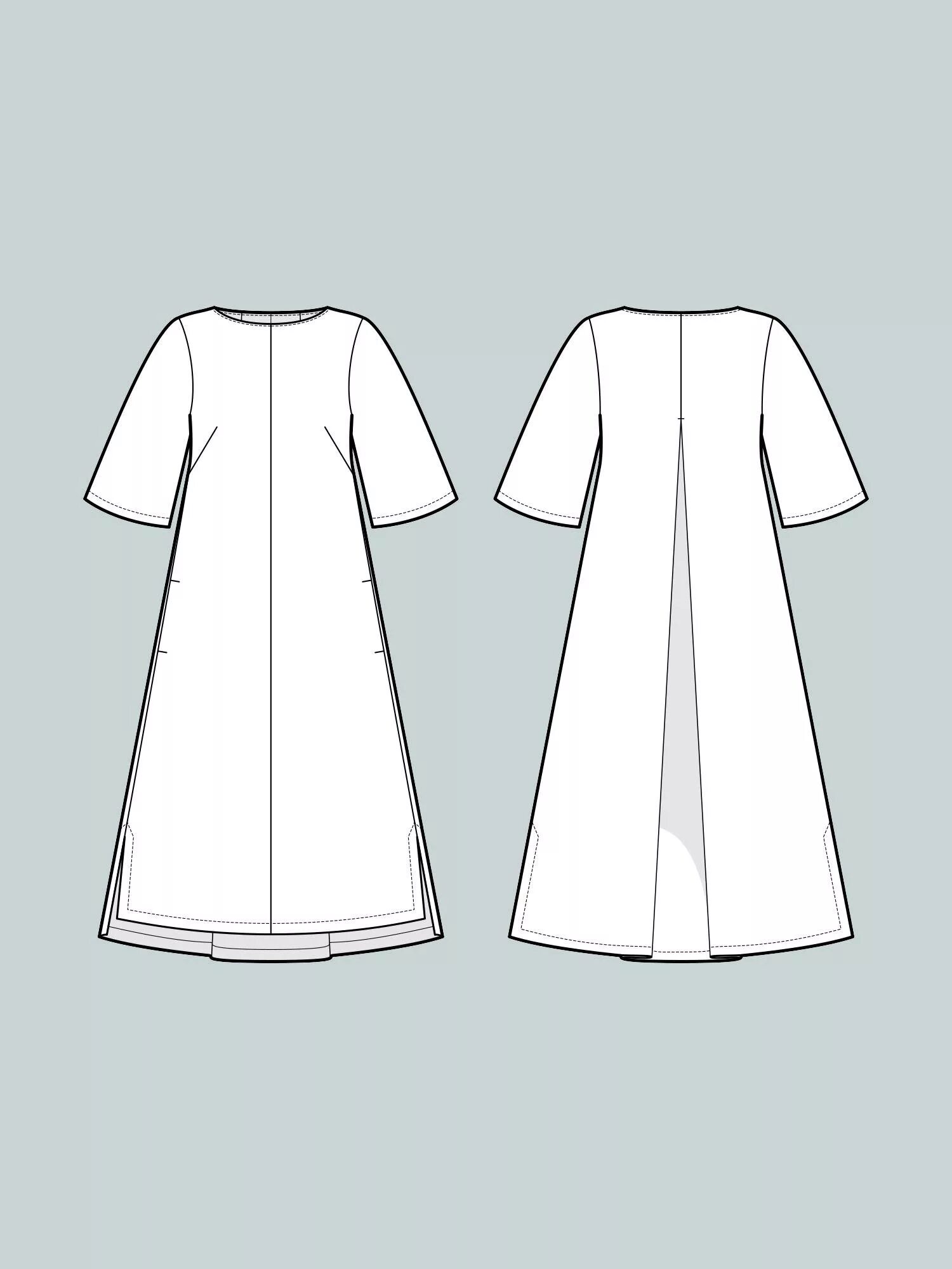 Платье а силуэта выкройка THE ASSEMBLY LINE * Box Pleat Dress Sewing Pattern - The Draper's Daughter Kledi