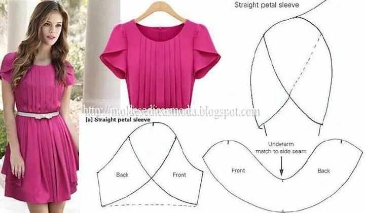 Платье бабочка выкройка Простая повседневная блузка Sewing sleeves, Dress sewing patterns, Sleeves patte