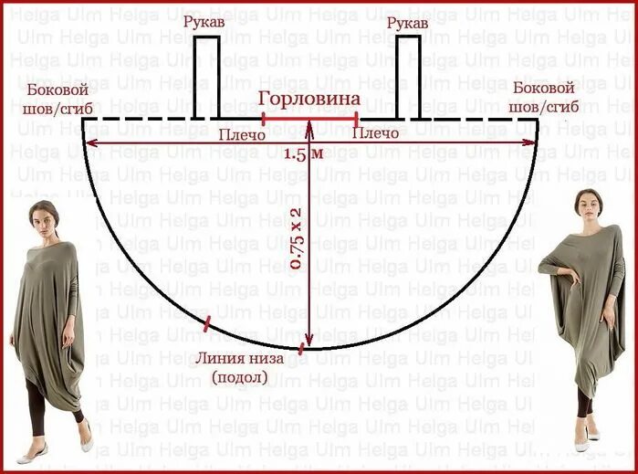 Платье балахон без выкройки своими руками image (4) (700x519, 340Kb) Выкройки, Выкройки туники, Бохо
