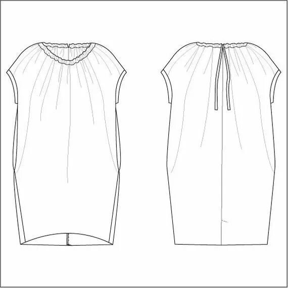 Платье балахон без выкройки своими руками Claire Women's Easy Dress PDF Home Sewing Pattern for Loose Fitting Modern Dress