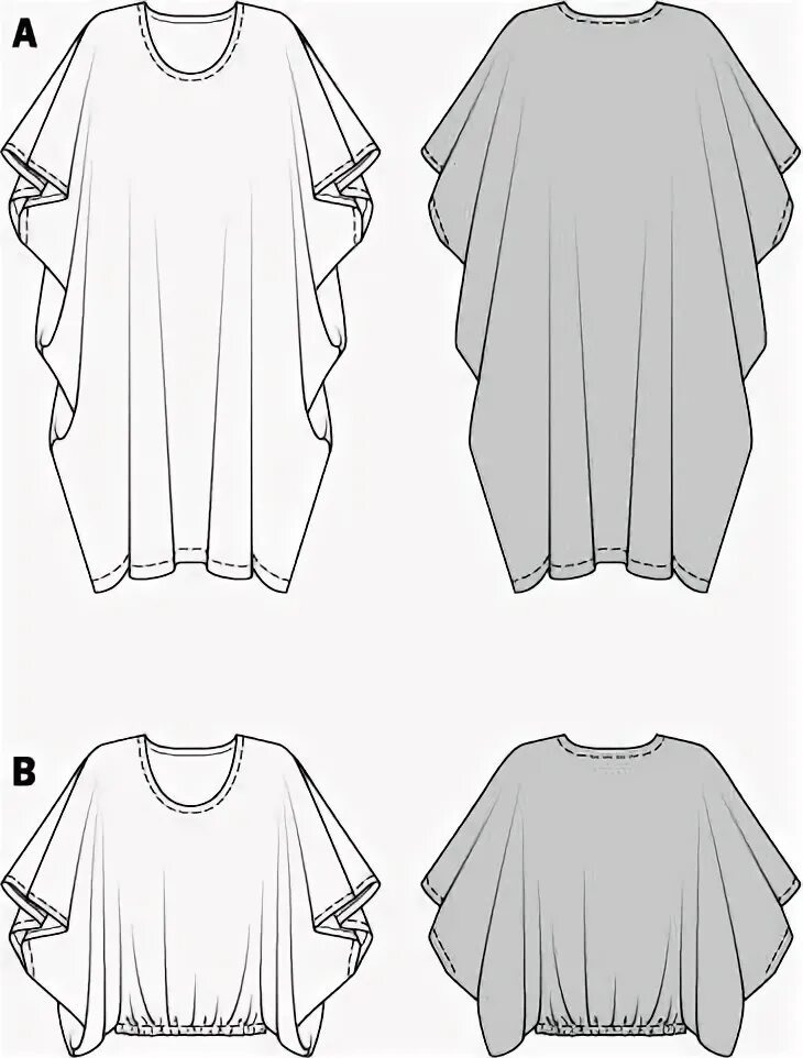 Платье балахон выкройка Бохо: выкройки туник, накидок, платьев Kleding patronen, Kleding maken, Kleding 