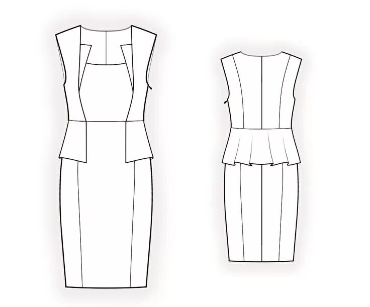 Платье баска выкройка Dress With Basque Womens sewing patterns, Coat pattern sewing, Jacket pattern se
