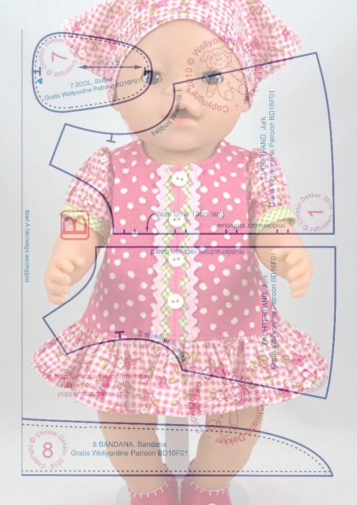 Платье беби бон выкройка Dockmönster, Babysömnad, Dockkläder