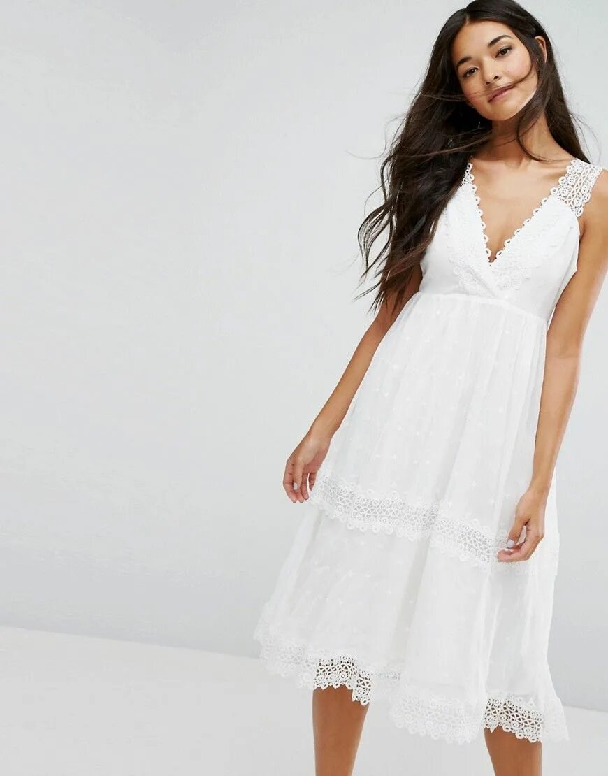 Платье белое цена фото Lost Ink Summer Dress - White Fashion, Casual day dresses, Printed summer dresse
