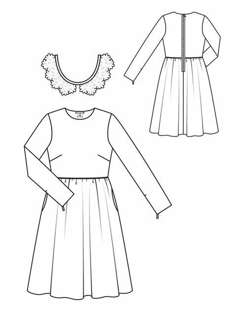 Платье без воротника выкройка Sewing Patterns Burda Style BurdaStyle.com Tweed dress, Burda style, Clothing pa