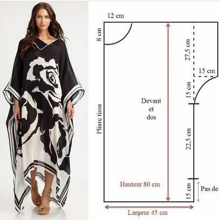 Платье без выкройки сразу на ткани Pin by Sirenita on Moldes Fashion sewing, Clothes sewing patterns, Dress sewing 