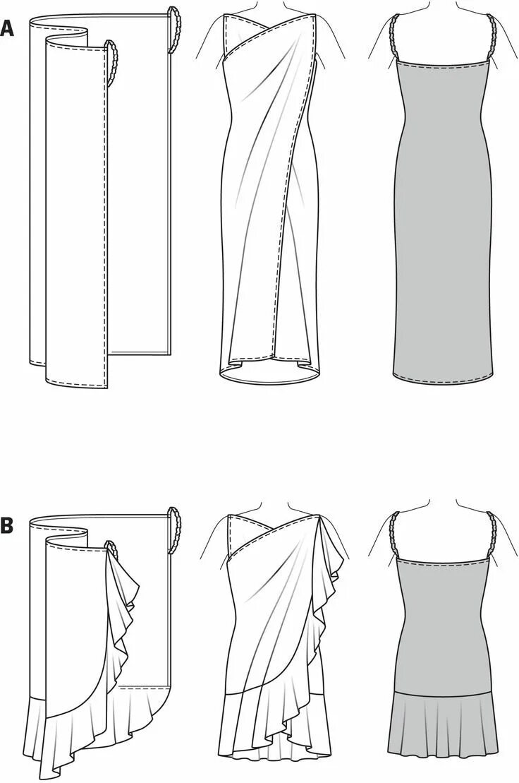 Платье без выкройки за один вечер Kleding naaien, Kleding maken, Zelf kleding maken