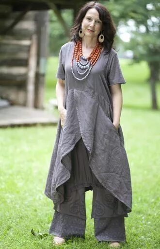 Платье бохо для женщин фото 57) Однокласники Lagenlook clothing, Boho fashion, Lagenlook style