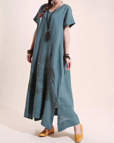 Платье бохо для женщин фото Buy a long loose decorative dress cheap online