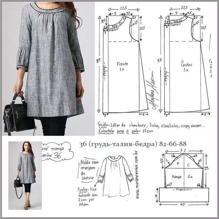 Платье бохо выкройка 58 Журнал Вдохновение Рукодельницы Sewing clothes women, Blouse pattern sewing, Gir