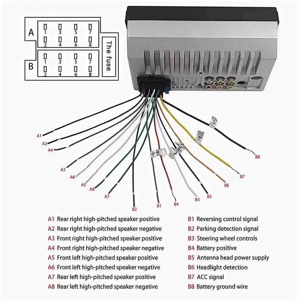 Подключение автомагнитолы 2 din Stereo 2 din 7012 - купить недорого AliExpress