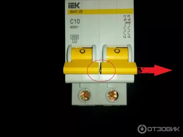 Подключение автомата iek Отзыв о Автоматические выключатели ИЭК ВА47-29 Дешево и сердито