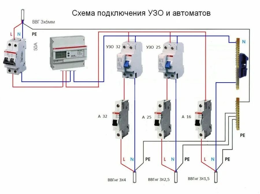 Подключение автомата на 16 ампер одинарного Подключение электрических автоматов фото - DelaDom.ru