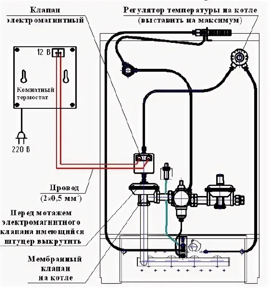 Подключение автоматики газового котла Терморегулятор для газового котла: подключение и принцип рабты