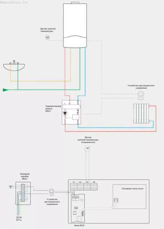 Подключение автоматики к котлу vaillant Подключение котла