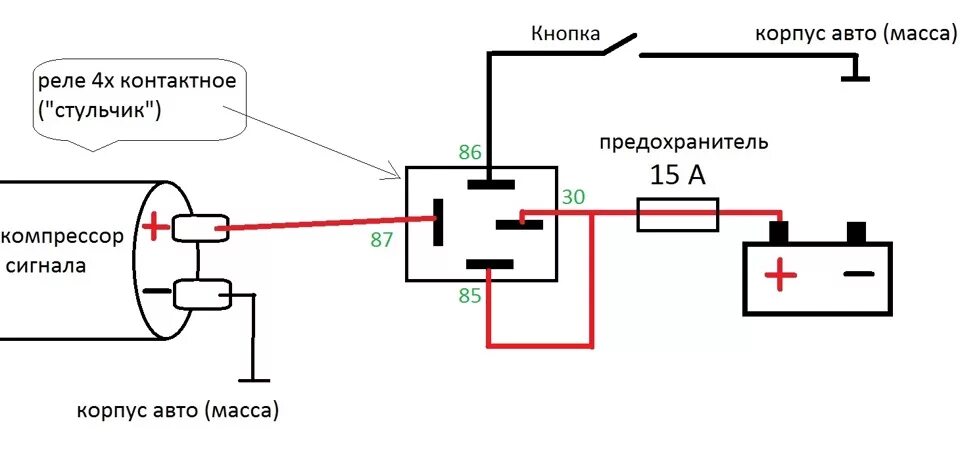 Подключение автосигнала через кнопку 2-й сигнал на кнопку ! )) - Lada 2114, 1,6 л, 2008 года электроника DRIVE2