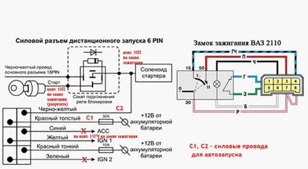 Подключение автозапуска к замку зажигания Схема замка зажигания гранта: найдено 83 изображений