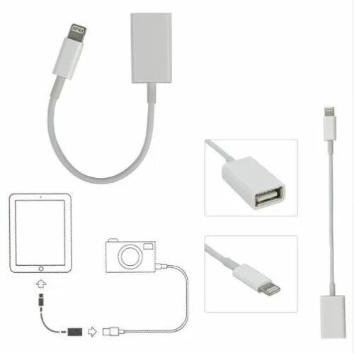Подключение айфона к айфону через кабель Cables Adaptador OTG a USB Femenino smartphone tableta apple iphone eBay