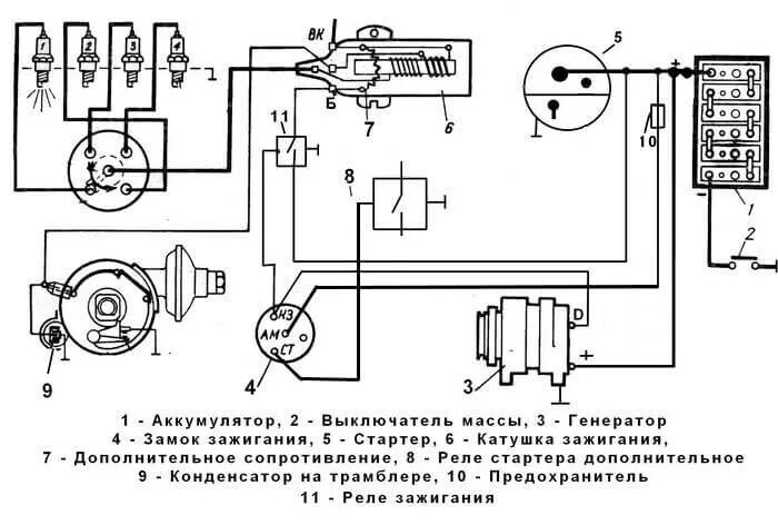 Подключение бесконтактного зажигания уаз 417 двигатель Схема зажигания УАЗ-469 opex.ru