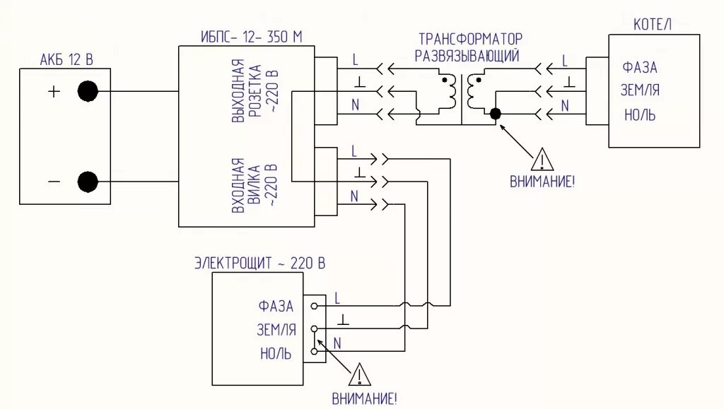 Подключение бесперебойного блока питания Как обеспечить работу любого газового котла с источником бесперебойного питания 