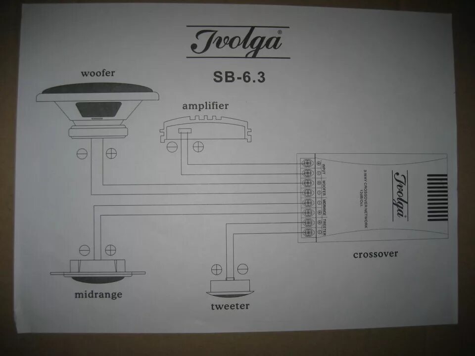 Подключение без кроссовера Ivolga SB-6.3 (3-х компонентный фронт) - Chery Amulet, 1,6 л, 2006 года автозвук