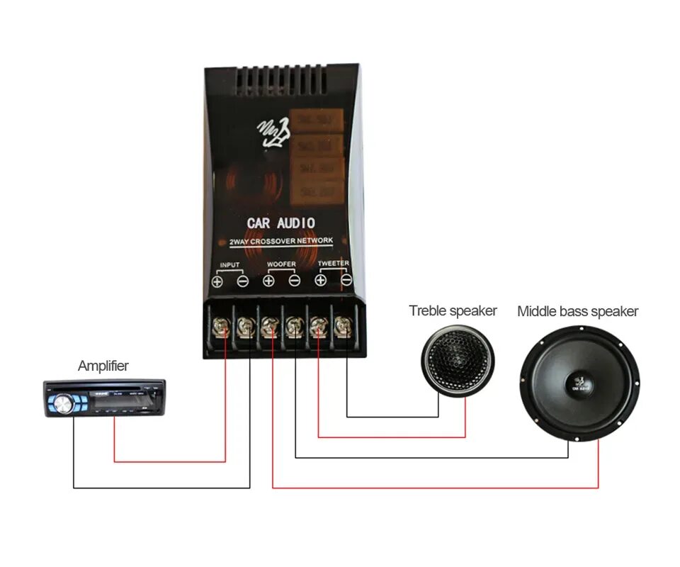 Подключение без кроссовера AIYIMA 2pcs 150W 2 Ways Car Crossover Board Tweeter woofer Speaker Frequency Div