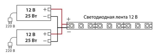 Подключение блока питания для светодиодной ленты uniel Как правильно подключить два блока питания параллельно