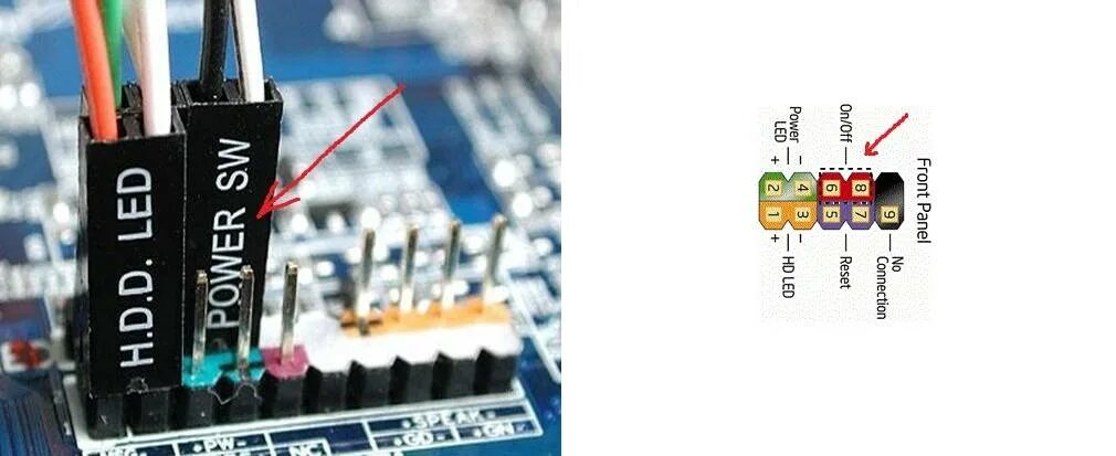 Подключение блока питания к материнской плате asrock Подключение проводов запуска материнской платы