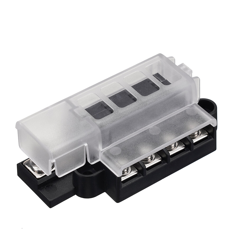 Подключение блока предохранителей в лодке Car Boat Fuses Box Holder With 4 Ways Fuses Holder Block 12V 24V Power Distribut