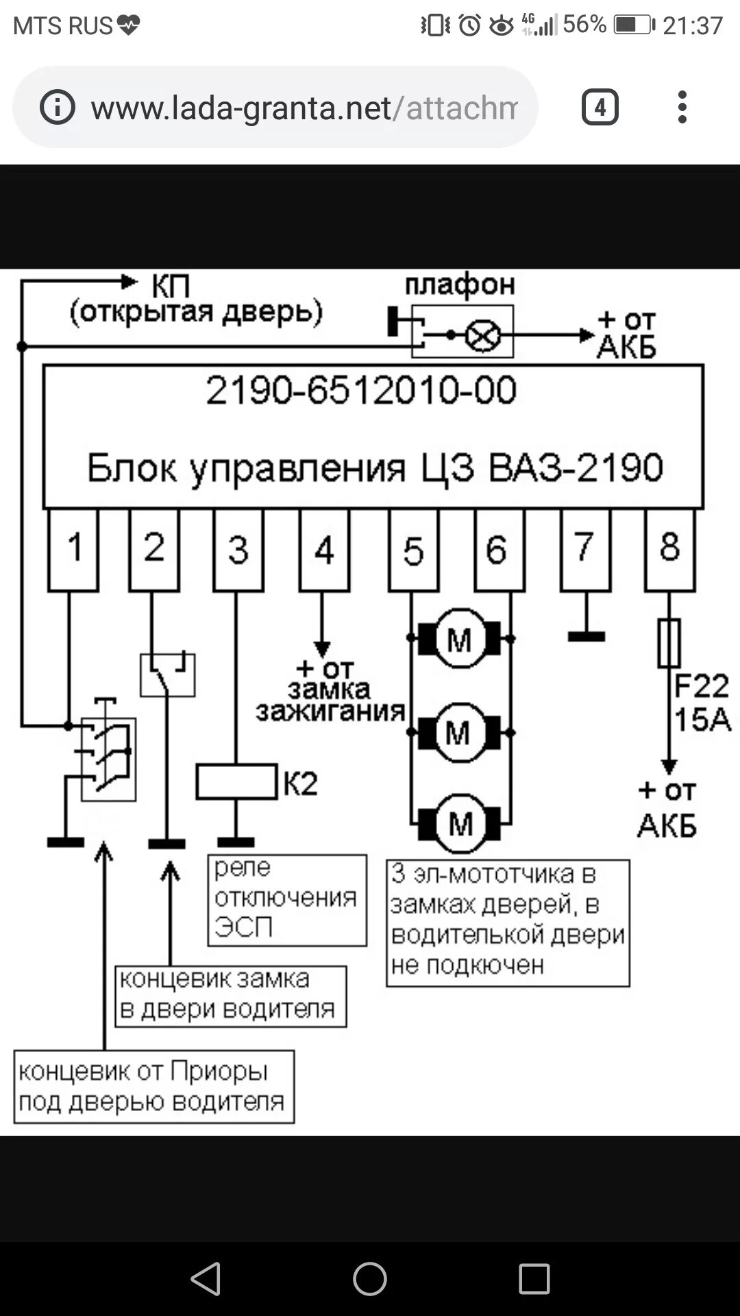 Подключение блока центрального замка лада гранта Установка ц.з., электрозамков, электрозеркал на гранта стандарт ч.3. Установка н