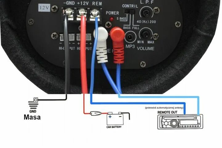 Подключение буфера 2 2 Активный Сабвуфер 8 Дюймов 1600 W / 1600 Вт Сабвуфер на Авто в Коробе - купить п