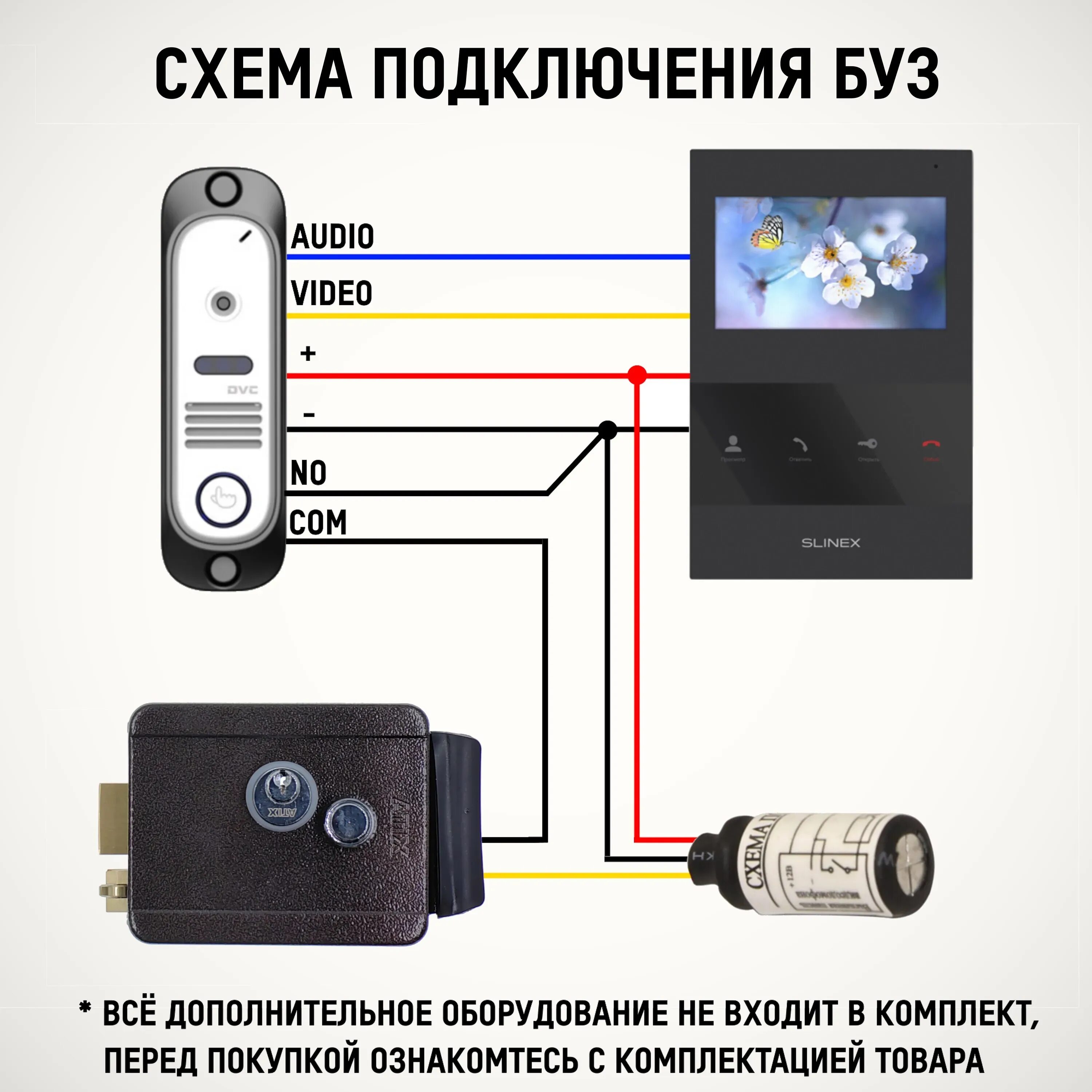 Подключение буз к электромеханическому замку Блок управления электромеханическим замком HeatProf.ru