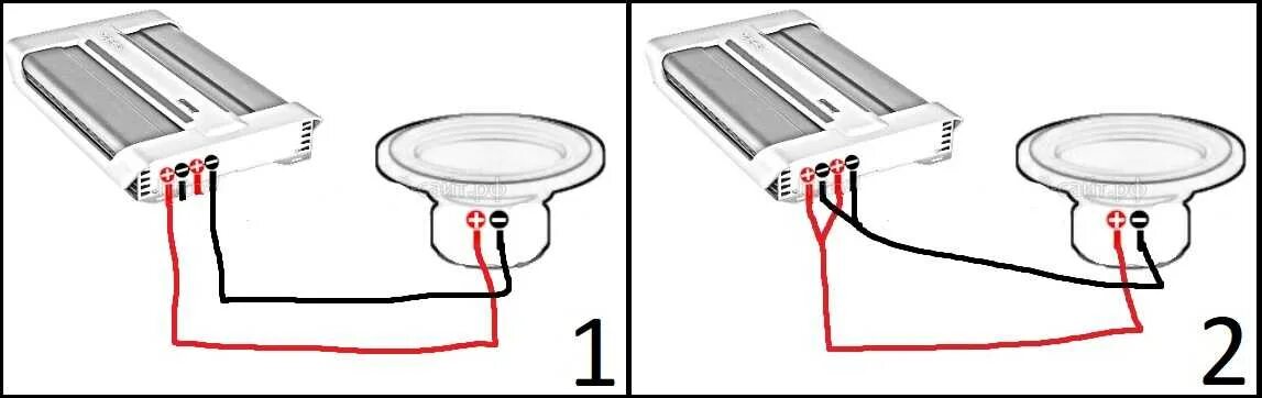 Подключение сабвуфера к усилителю 2 ома Подключение двух сабвуферов к моноблоку