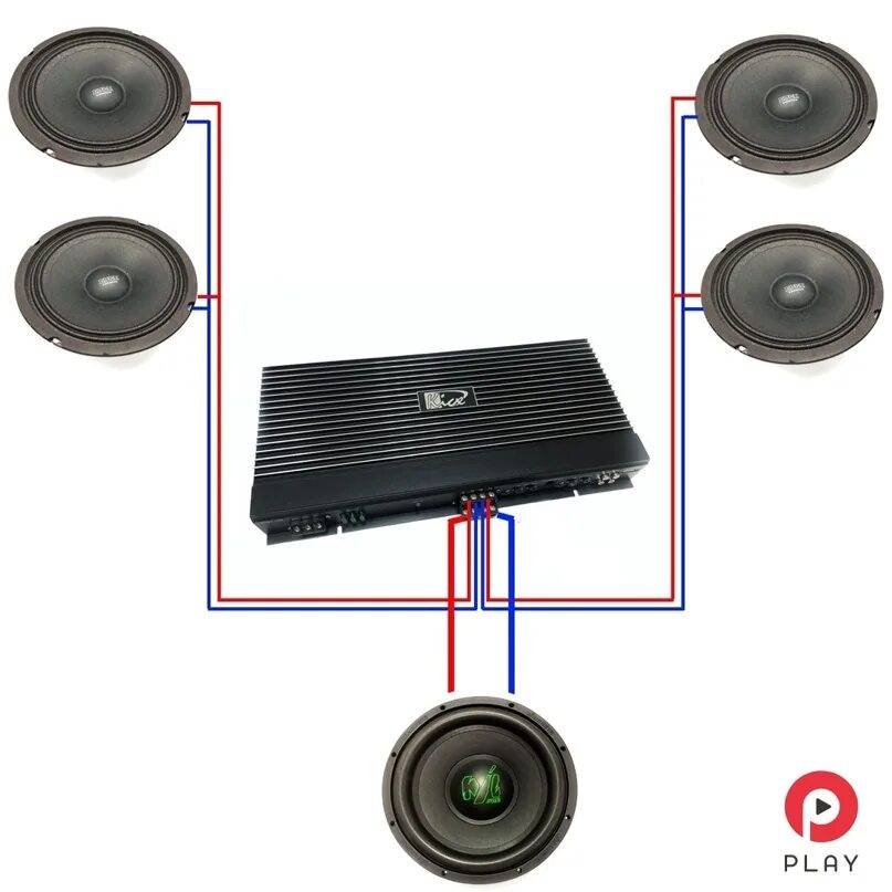 Подключение сабвуфера от задних динамиков Как подключить четыре динамика