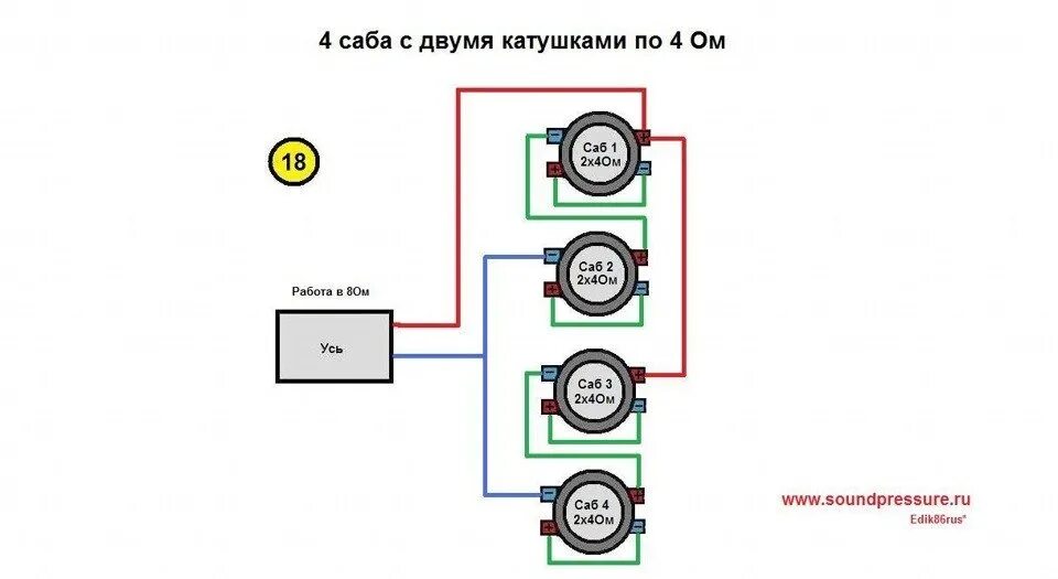 Подключение сабвуфера с двумя катушками 2 2 Подключение сабов - Chery A5 Fora, 2 л, 2007 года автозвук DRIVE2