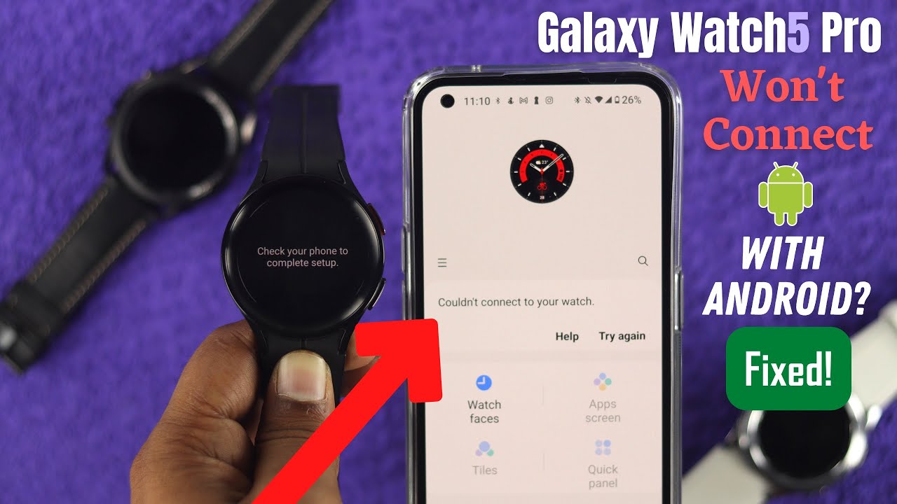 Подключение samsung watch 4 Galaxy Watch5 Pro: Won’t Connect to Android? - Fixed Here! - YouTube