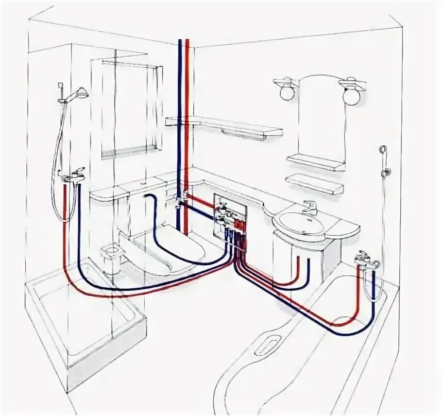 Подключение сантехники в квартире Projeto hidráulico, ou a busca da excelência Идеи для ванной, Небольшие ванные к