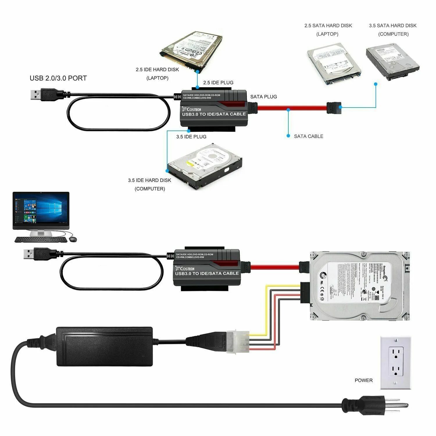 Подключение сат 3 Usb 3.0 к Sata Ide Hdd, DVD-ROM, CD-ROM, CD-Rm, комбинир., DVD-RW адаптер eBay