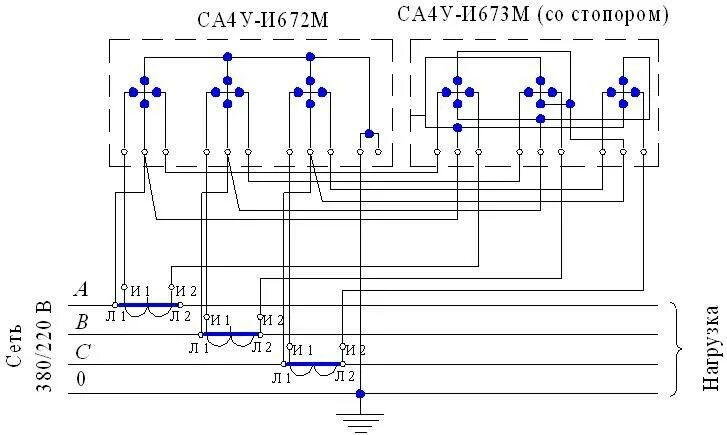 Подключение счетчика активной энергии Схема подключения электросчетчика реактивного